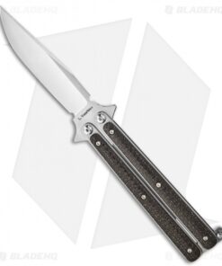 Les Voorhies Custom Model 1 Balisong Large Knife Lightning Strike Carbon Fiber