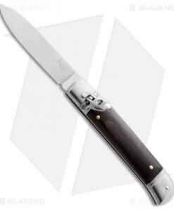 AKC Classic 8" Lever Lock Automatic Italian Knife Dark Horn (3.2" Polish Flat)