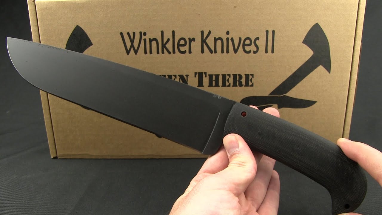 Winkler Knives Camp Knife Fixed Blade Black Micarta (10" Caswell) - Image 3