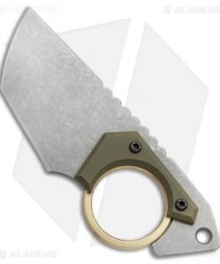 Menovade STUN Fixed Blade Neck Knife OD Green G-10 (2" Stonewash)