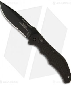 Meyerco 18 X-Ray Spear Point Automatic Knife (3.8" Black Serr) MFXRAY1
