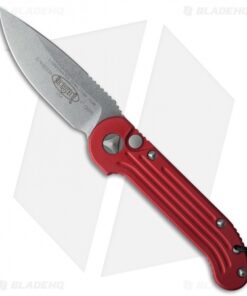 Microtech LUDT Automatic Knife Red (3.4" Stonewash) 135-10RD