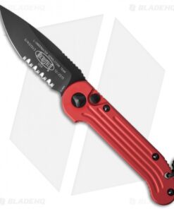 Microtech LUDT Automatic Knife Red (3.4" Black Serr) 135-2RD