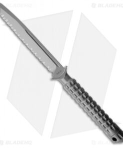 Microtech A.D.O. Tanto Knife T/E Fixed Blade (4.5" Bead Blast Full Serr) 117-9
