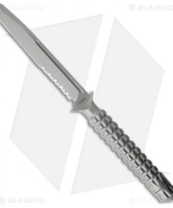Microtech A.D.O. Tanto Knife T/E Fixed Blade (4.5" Bead Blast Serr) 117-8