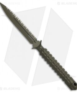 Microtech A.D.O. Knife D/E Dagger Fixed Blade (4.5" Green Full Serr) 115-3GR