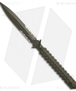 Microtech A.D.O. Knife D/E Dagger Fixed Blade (4.5" Green Serr) 115-2GR