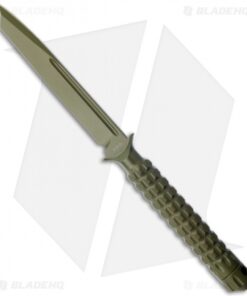 Microtech A.D.O. Tanto Knife T/E Fixed Blade (4.5" Green Plain) 117-1GR