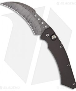 Marfione Custom Microtech Hawk Automatic Knife Abalone Button (Damascus) 1/2000