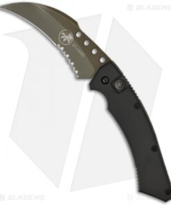 Rare Microtech Green Hawk Automatic Knife (4" Serr)