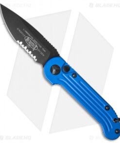 Microtech LUDT Automatic Knife Blue (3.4" Black Serr) 135-2BL