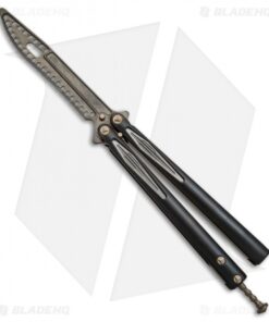 Microtech Marfione Custom Tachyon III Balisong Trainer Black Ti (4.5" Black)
