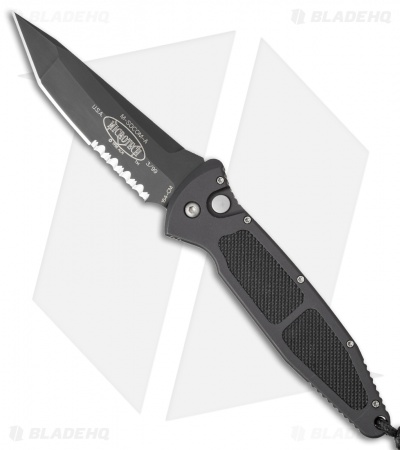 Microtech Mini Socom Tanto Automatic Knife (3.25" Black Serr) 03/1999