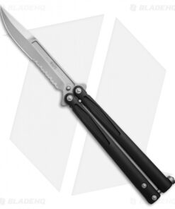 Microtech Tachyon III Balisong Butterfly Knife (4.5" Bead Blast Serr) 173-8