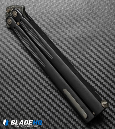 Marfione Custom Tachyon III Balisong Knife DLC Titanium (4.5" Damascus) - Image 2