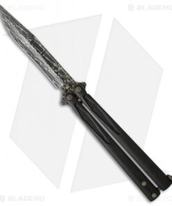 Marfione Custom Tachyon III Balisong Knife DLC Titanium (4.5" Damascus)