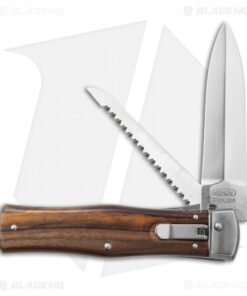 Mikov 241 Predator Leverlock Automatic Knife Saw Wood (3.7" Polish)