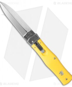 Mikov 241 Predator Lever Lock Automatic Knife ABS Yellow (3.75" Polish)