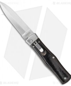 Mikov 241 Predator Leverlock Automatic Knife Black Micarta (3.75" Polish)