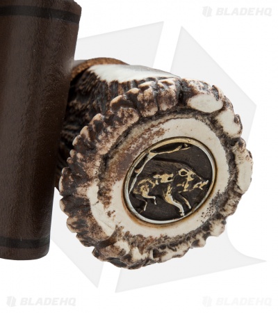 Muela Lobo Bowie Fixed Blade Knife Crown Stag (9.1" Satin) - Image 3