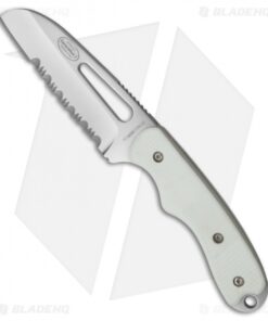 Myerchin Gen. 2 Offshore System Fixed Blade Knife White G-10 (4" Satin Serr)