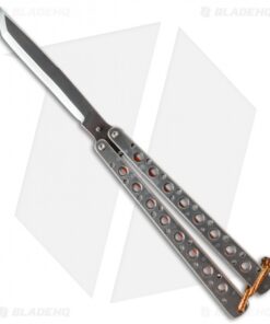 Nathan Dewey Tanto Deviant Balisong Butterfly Knife Ti/Orange G10 (4" Two-Tone)