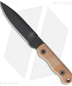 Ontario Ranger Shiv Fixed Blade Knife w/ Tan Micarta Handle (4.5" Plain) 9411TM