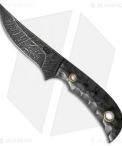 Olamic Cutlery Persian Neck Knife Scalloped Carbon Fiber (2.25" Damascus)