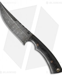 Olamic Cutlery Nero Fixed Blade Knife Carbon Fiber (4.75" Damascus) 2027