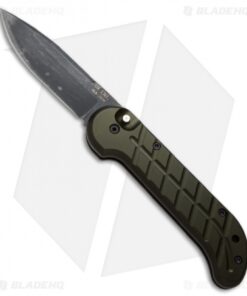 Ox Forge Original Automatic Knife Green (3.75" Black Plain)