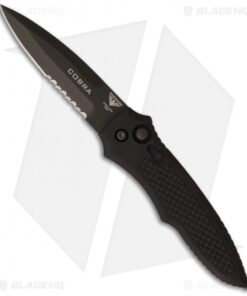 Paragon Cobra Tactical Automatic Knife (3.5" Black Serr)