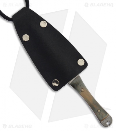 Paragon Eddie White Custom Dagger Neck Knife (2.80" Damascus) - Image 2