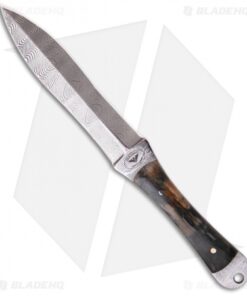 Paragon Eddie White Custom Dagger Belt Knife (4" Damascus)