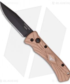Paragon Mini ERT Tan Automatic Knife (2.75" Black Plain)