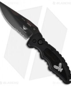 Paragon Custom Buffalo-Pearl ATKO 8 Automatic Knife (3.5" Serr)