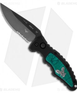 Paragon PARA-8 Turquoise Automatic Knife (3.5" Mirror DLC Serr)