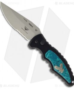 Paragon PARA-8 Turquoise Automatic Knife (3.5" Bead Blast Serr)