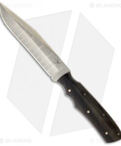 Paragon Eddie White Shadow Fighter Fixed Blade Knife w/ Horn (5.25" Damascus)