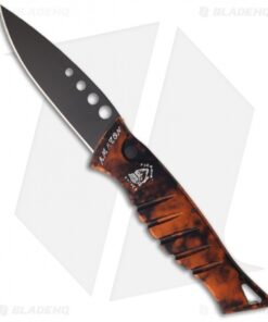 Piranha Amazon Automatic Knife Burnt Orange Tactical (3.45" Black)
