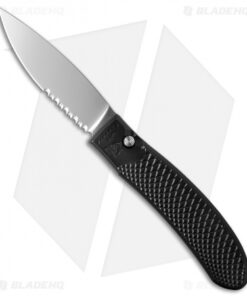 Piranha Toxin Automatic Knife Black (3.75" Mirror Serr)