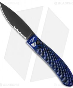 Piranha Toxin Automatic Knife Blue (3.75" Black Serr)