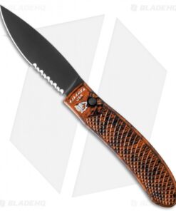 Piranha Toxin Automatic Knife Orange (3.75" Black Serr)