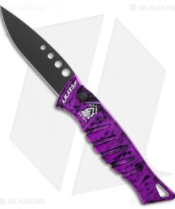 Piranha Amazon Automatic Knife Plum Tactical (3.45" Black)