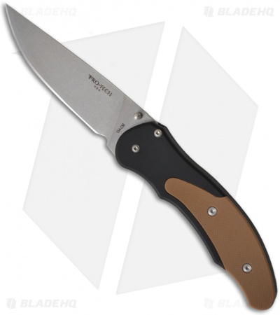 Pro-Tech Defiance D/A Automatic Knife w/ Coyote Brown G-10 (Stonewash PLN) 1803