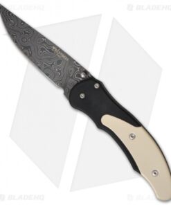 Pro-Tech Defiance Limited Damascus D/A Auto Knife w/Polished Ivory Micarta