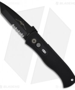 Pro-Tech Emerson CQC-7 Tanto Automatic Knife Knurled (3.25" Black Serr)