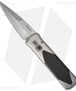 Pro-Tech Godson Titanium Custom Automatic Knife w/ Carbon Fiber (Satin PLN)