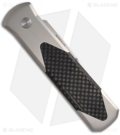 Pro-Tech Godson Titanium Custom Automatic Knife w/ Carbon Fiber (Satin PLN) - Image 2