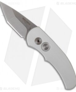 Pro-Tech Runt Tanto J4 Silver Automatic Knife (Stonewash PLN) 5413