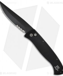 Pro-Tech Brend 1 Large Automatic Knife Black (4.6" Black Serr) 1122